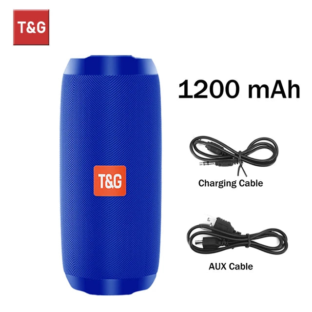 Enceinte Bluetooth Portable T&G TG117 – TWS, Son Stéréo Surround, avec Radio FM & Lecteur Carte TF (Copie)