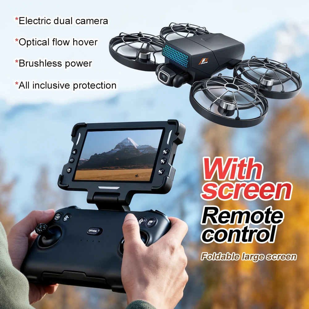 M8 Drone 8K – Caméra HD, Écran Télécommande FPV, Vol Stationnaire, Quadrirotor Pliable