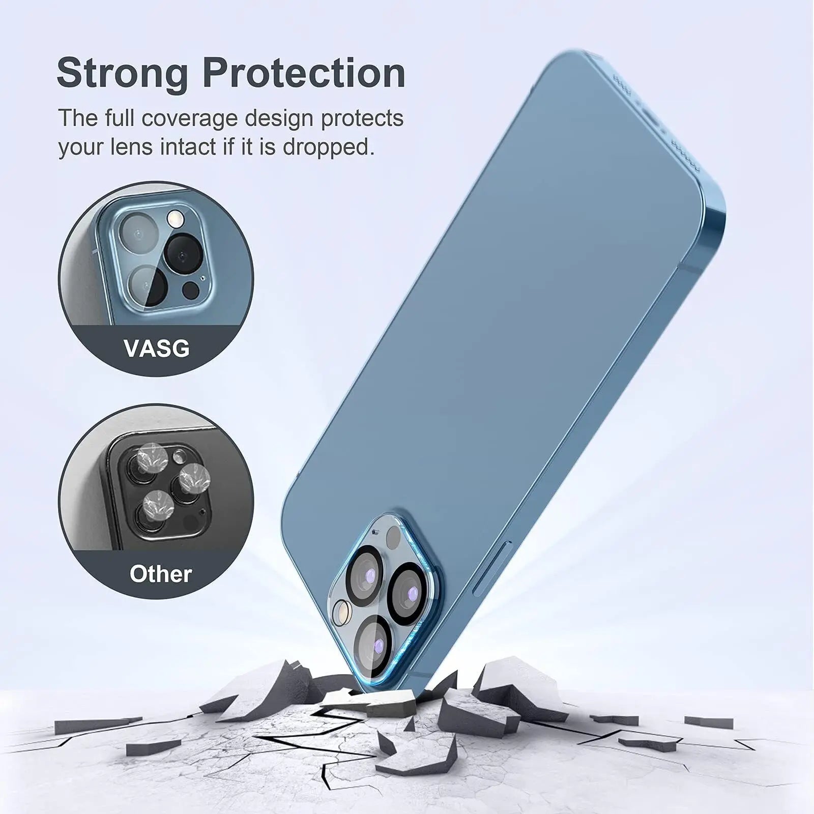 Film de protection d’objectif caméra HD KENNAGE pour iPhone – couverture complète