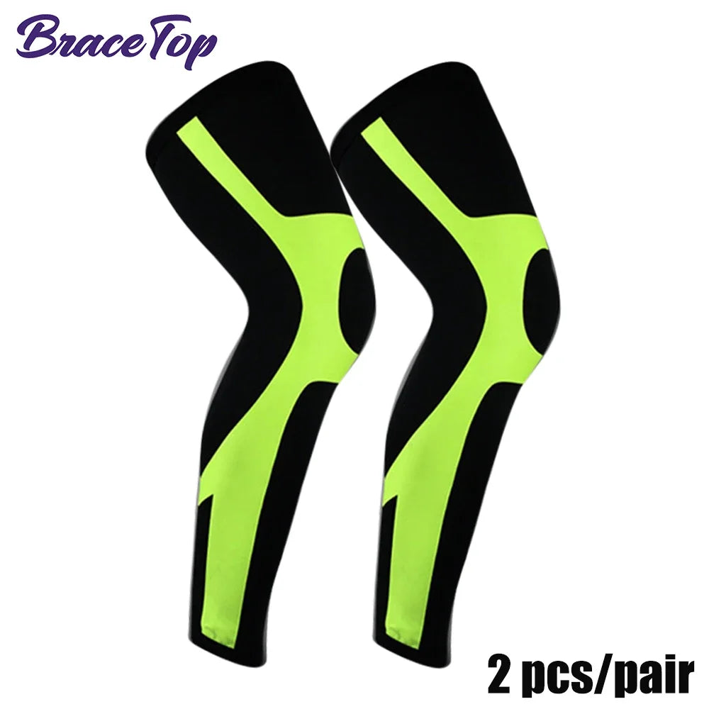 Chaussettes de compression longues pour hommes et femmes, genouillères de fitness antidérapantes, support pour cuisses, bas longs, manches pour cuisses