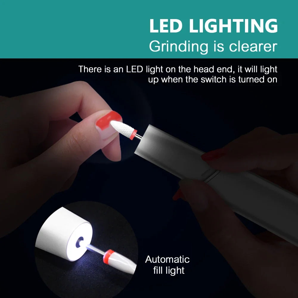 Perceuse à ongles électrique, kit manucure et pédicure portable