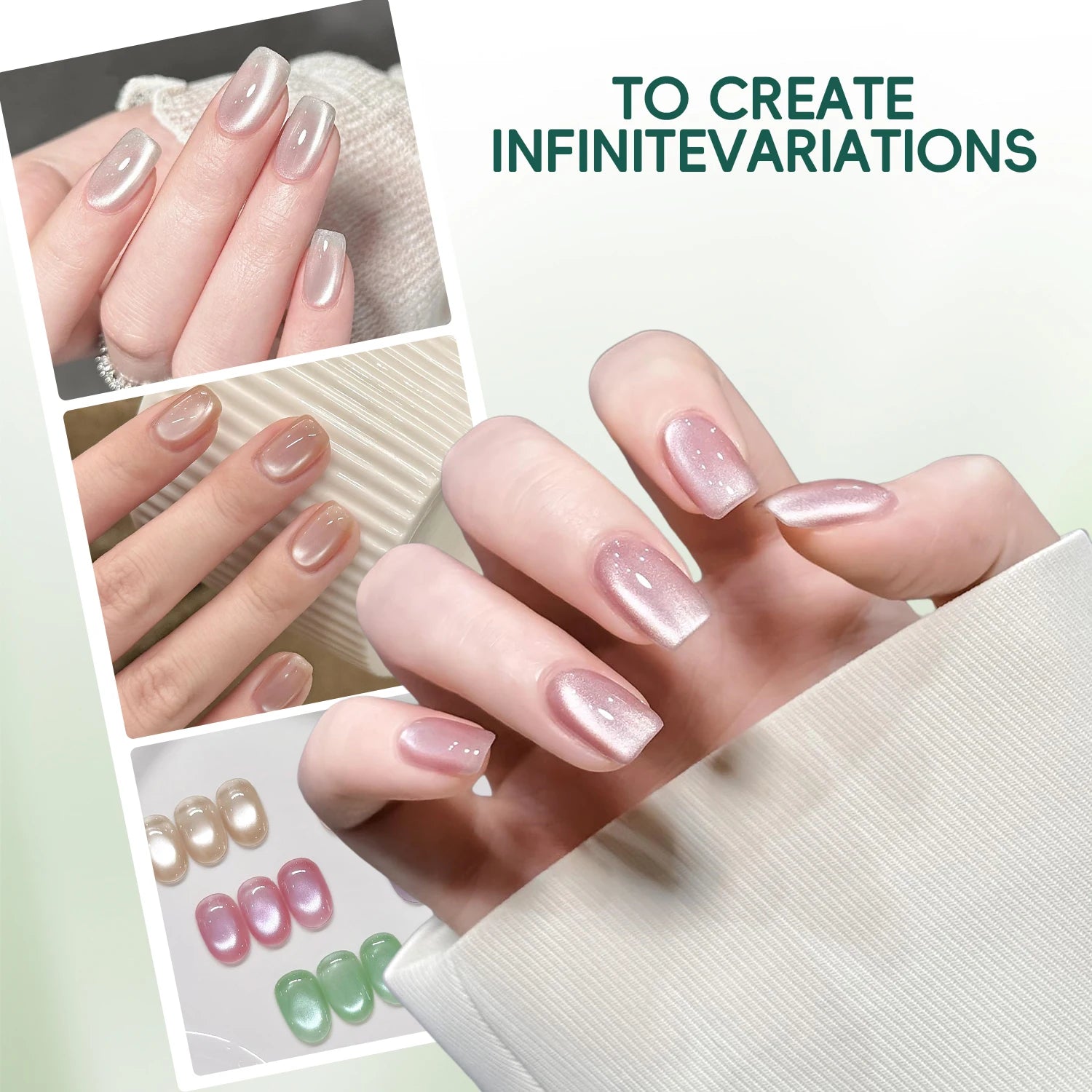 Gel magnétique œil de chat, 7,5 ml, Fruit vert, 9 couleurs