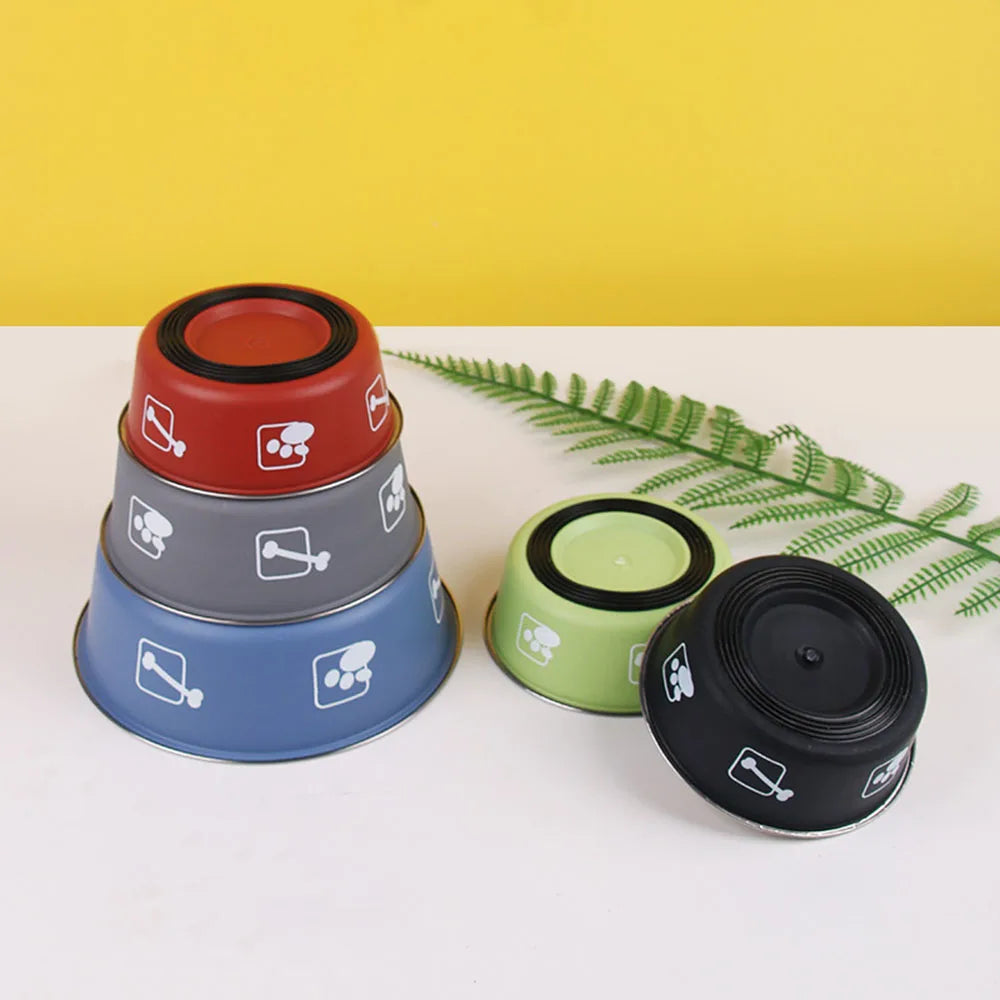 Gamelles en acier inoxydable pour chiens, bol astronomique pour animaux de compagnie, métal durable, plat à nourriture pour petits, moyens et grands chiens