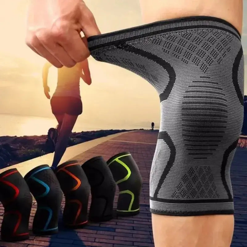 Genouillère de sport élastique en nylon, 1 pièce, accessoire de fitness, course à pied, cyclisme, basket-ball, volley-ball