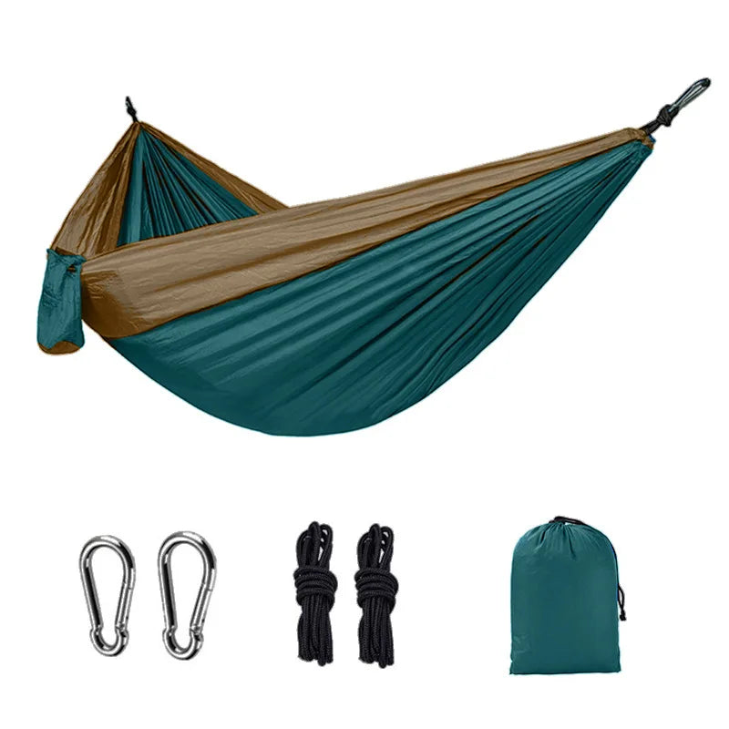 High Strength Nylon Fabric Parachute Hammock, Portable Outdoor Camping Swing Bed