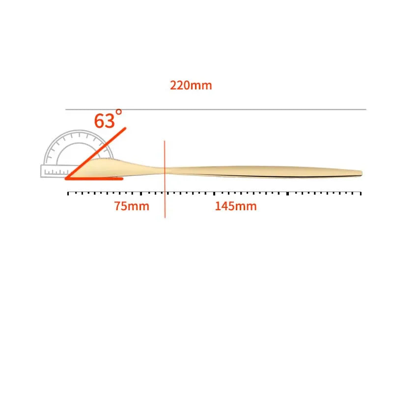 Ensemble de vaisselle en acier inoxydable doré 24 pièces, couteau à steak, fourchette, cuillère à soupe, cuillère à café, couverts lavables au lave-vaisselle, vaisselle de cuisine