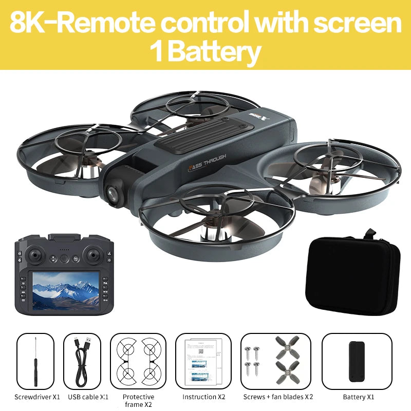 Xiaomi Mijia X226 Drone with Remote Control, 5G WiFi RC, HD Quadcopter with Dual FPV Cameras, Mini Toy Drone