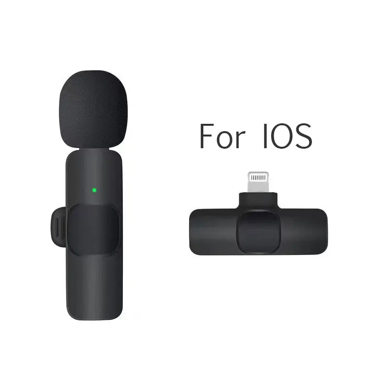 Microphone Lavalier sans fil, Mini Microphone d'enregistrement Audio et vidéo pour iPhone, téléphone Android, diffusion en direct, micro de jeu Portable