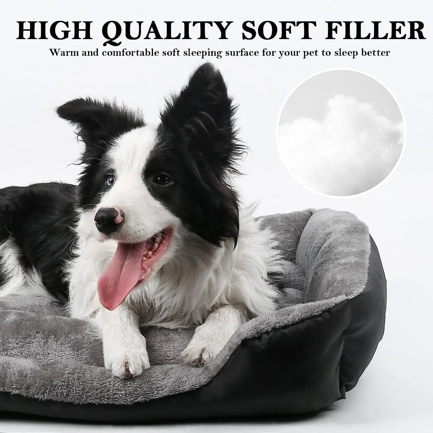 Lit pour chien, grands et moyens chiens, lit rectangulaire lavable, lit pour chien confortable et respirant, lit pour animal de compagnie