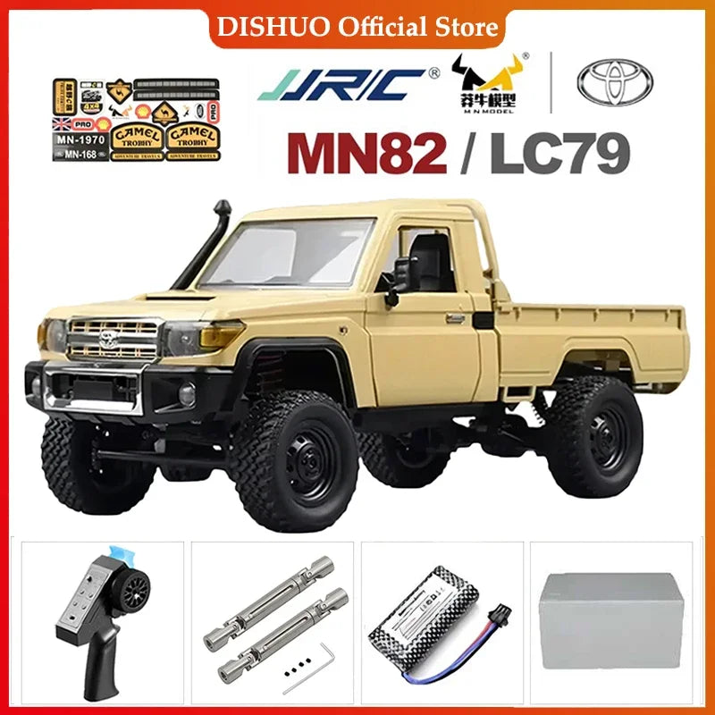 Voiture sur chenilles RC 4x4 MN128 MN82S 2.4G, Buggy d'escalade professionnel avec lumière LED, voitures télécommandées à grande échelle, jouets pour garçons, cadeau