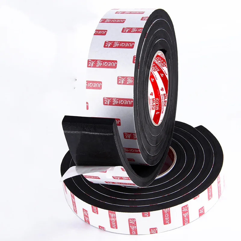 Bande d'étanchéité Bande éponge simple face 10M, mousse insonorisante, bande d'étanchéité pour porte et fenêtre, coussinets de pieds de chaise auto-adhésifs, protection d'angle de meuble en feutre