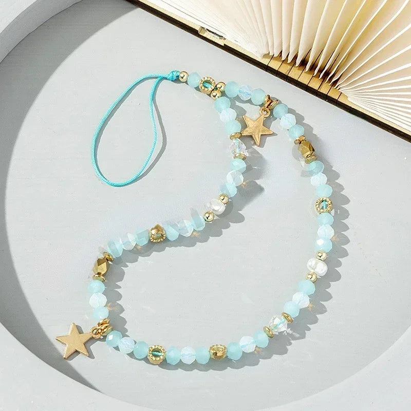 Chaîne perlée pour téléphone portable, corde de suspension pour femmes, bijoux
