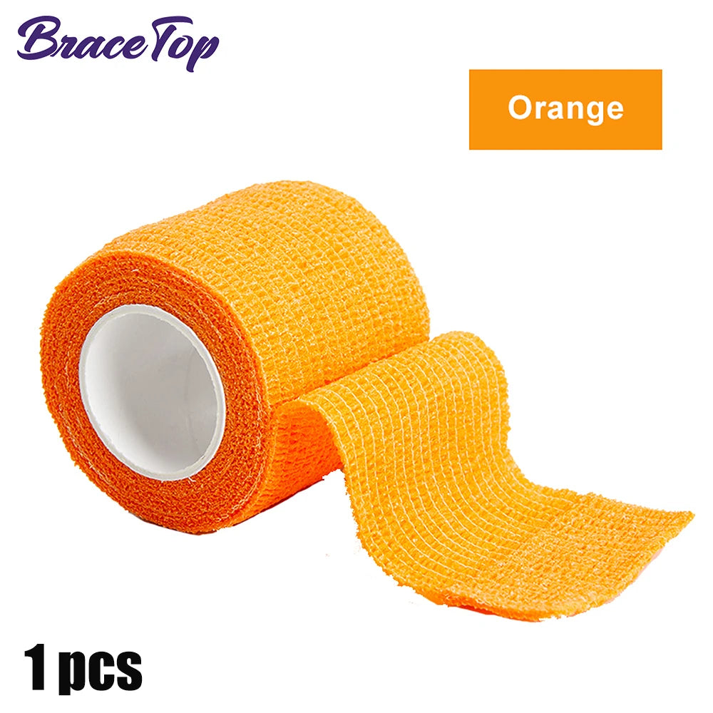 Bandage élastique auto-adhésif coloré pour le sport pansement auto-adhésif 4.5M coloré élastique pansement Fitness de soutien doigt cheville enveloppement bandes de kinésiologie