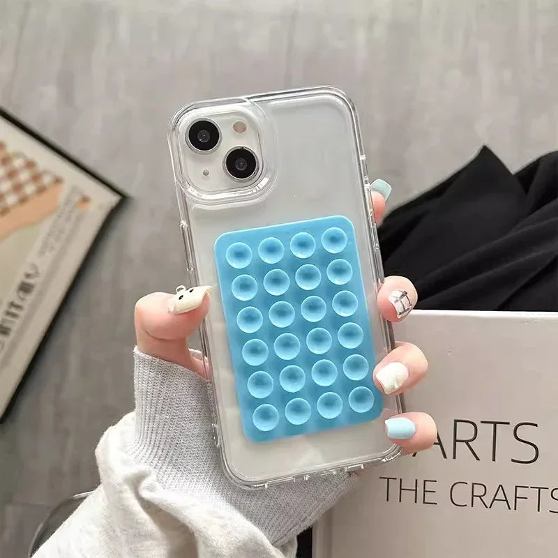 Coque transparente à ventouse 3D – Étui souple antichoc pour iPhone