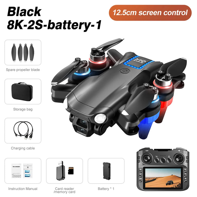 Drone M9 4K – Double caméra 8K, écran intégré, moteur sans balais, portée 3 km
