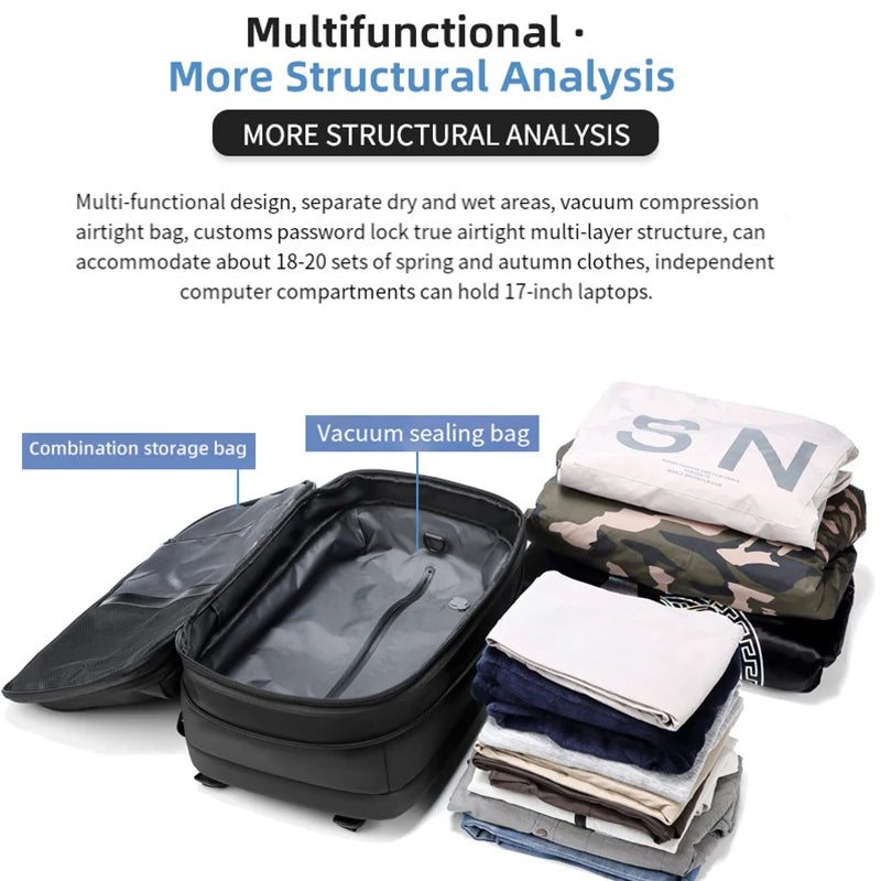 Sac à dos de voyage multifonction pour hommes