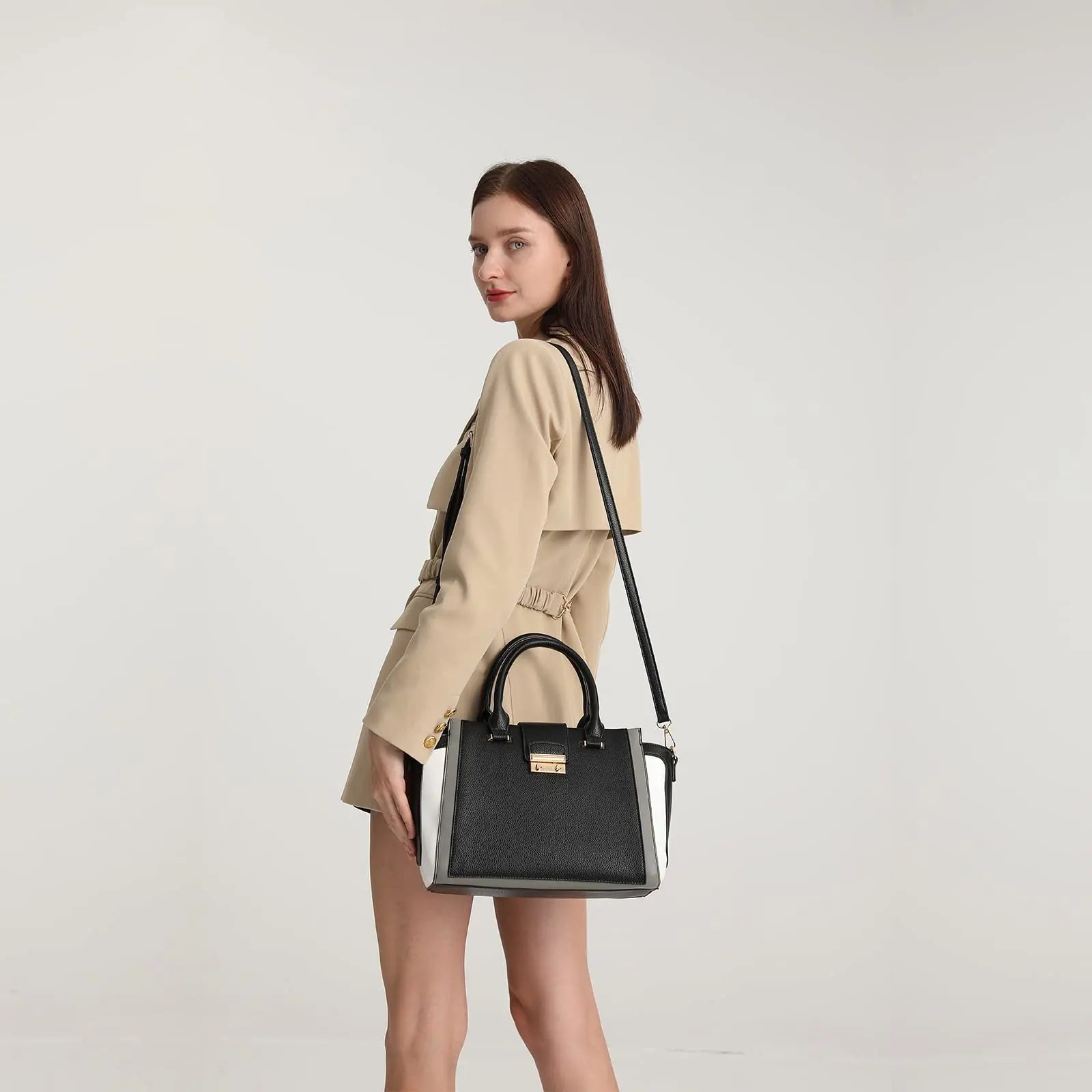 Sac à main femme rétro chic Miss Lulu, poignée et bandoulière