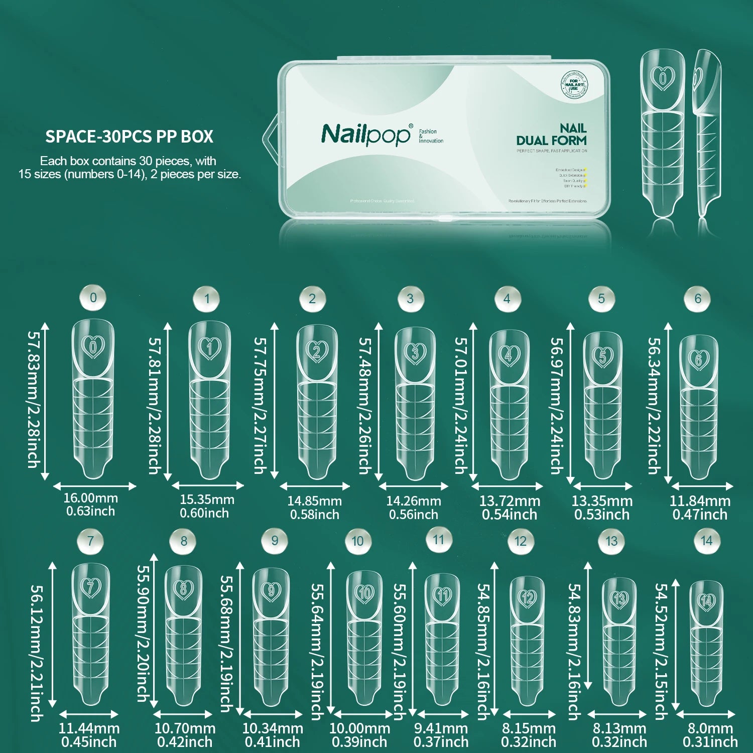 Moules Extensions Ongles Double Système - Dual Forms French Onglepop 150 pièces 