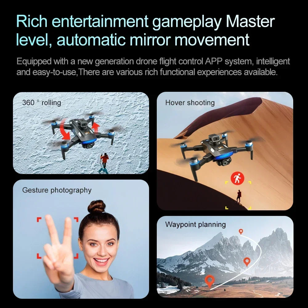 Drone Xiaomi MIJIA M6 Professionnel avec caméra 8K, drone 5G WIFI FPV UAV avec télécommande à écran, drone RC avec évitement d'obstacles, quadcopter aérien