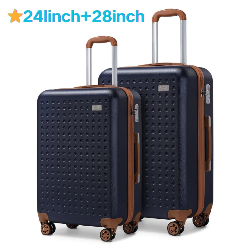 Bagage rigides KONO – Bagages à main 100% ABS, serrure TSA, chariots légers (M + L)