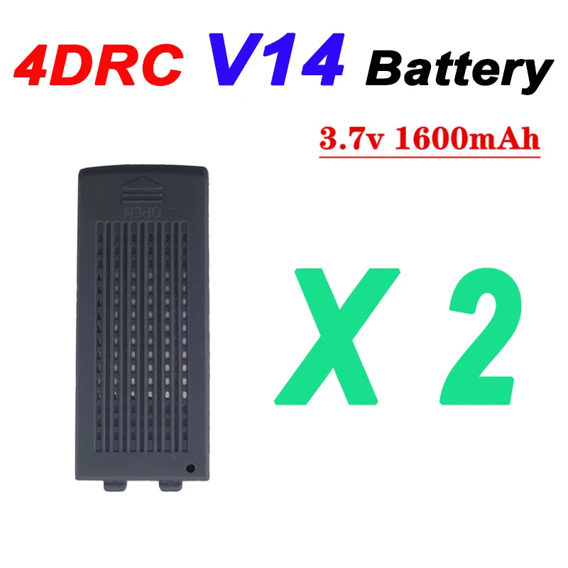 Batterie de Drone 1S Originale 4DRC V14, 3.7V, 1600mAh, pour 4D V14, Accessoire pour Hélicoptère, Quadrirotor RC, Pièce Détachée, Mise à Niveau, 3.7V