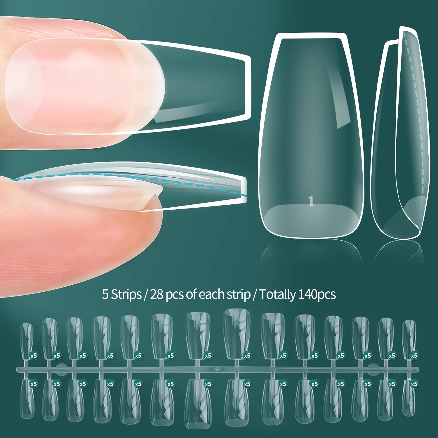 Faux Ongles Acryliques 140/150 pcs - Instant Apex Nailpop