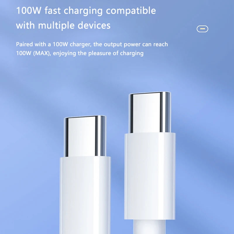 Câble PD 100W / 60W USB-C vers USB-C – Charge rapide pour Huawei, Samsung, Xiaomi, MacBook, iPad