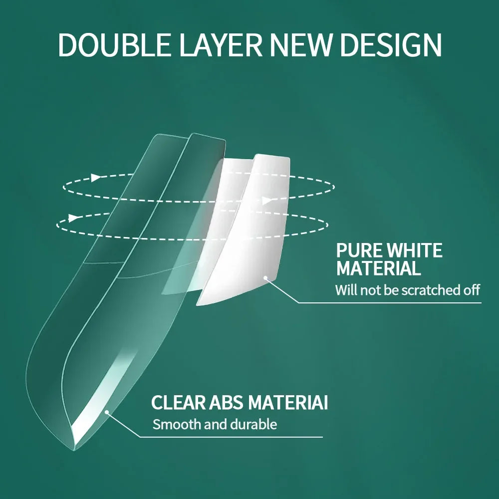 Faux Ongles - Conseils d’ongles français bicolores, 120 pièces