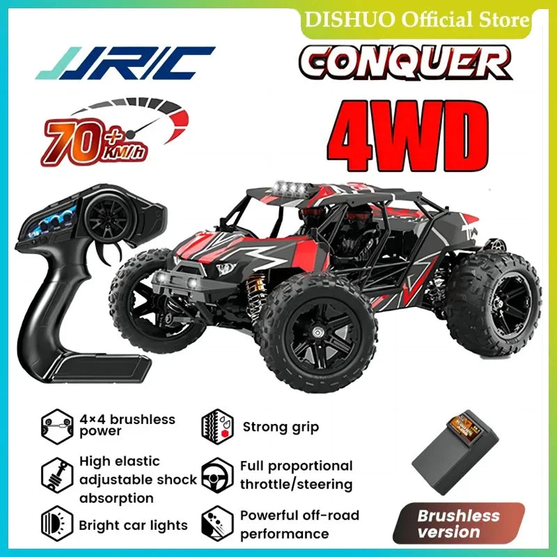 Voiture RC JJRC-Coche Teledirigido 1:14, Escoacrylate Motor Sin en 70 KM/H. Voiture de course télécommandée, haute vitesse, 50 km/h