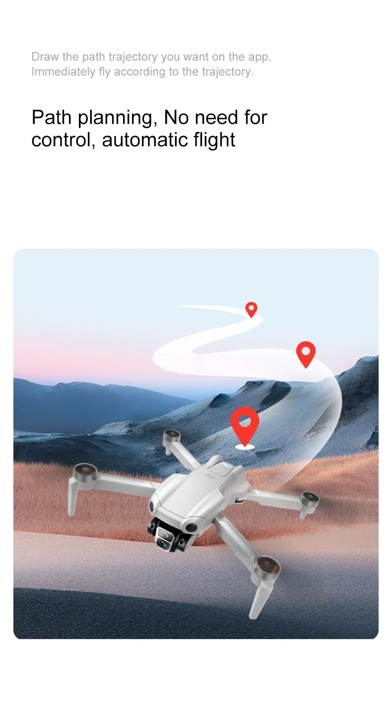 Drone Xiaomi Mijia A888 PRO 8K HD avec double caméra, moteur sans balais, 5G WiFi FPV, pliable, quadcopter, localisation de flux