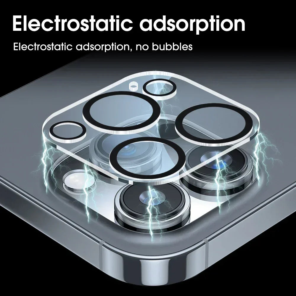 Protecteur d’objectif en verre trempé – iPhone 13 à iPhone 17 (cercle noir)