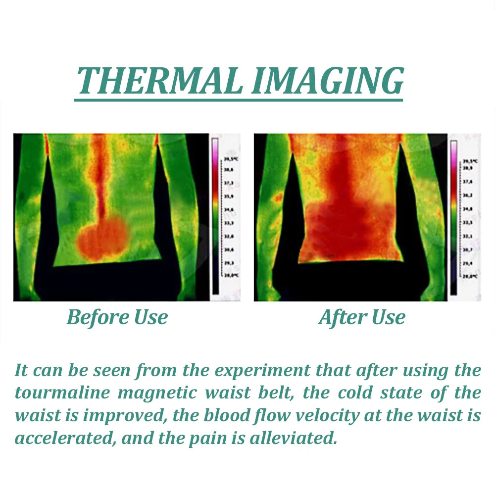 Ceinture de tourmaline auto-chauffante, thérapie magnétique, soutien de la taille, infrarouge, acupuncture, attelle dorsale