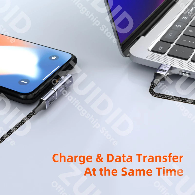 Adaptateur magnétique Thunderbolt3, PDagglomW, USB 4.0, 40Gbps, câble de conversion magnétique à charge rapide de type C, 8K à 60Hz