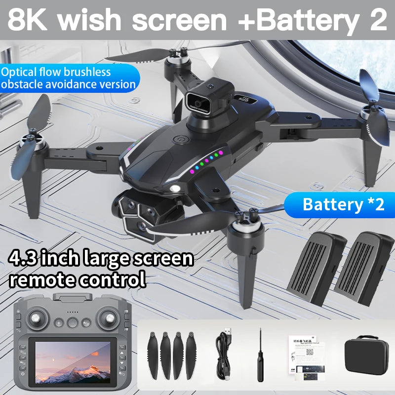 Drone Xiaomi MIJIA S12 – 8K Professionnel, Caméra HD, GPS, WIFI 5G, Écran 4,3” Télécommande, Quadcopter Pliable