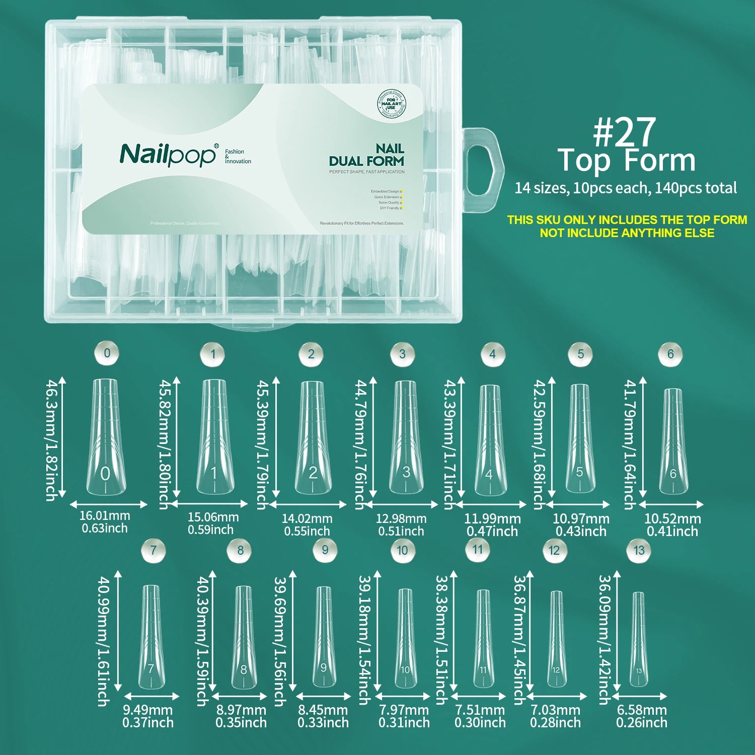 Formes doubles pour ongles, réutilisables, pointes claires, manucure française, Gel/Polygel/Acrylique, 70/140 pièces