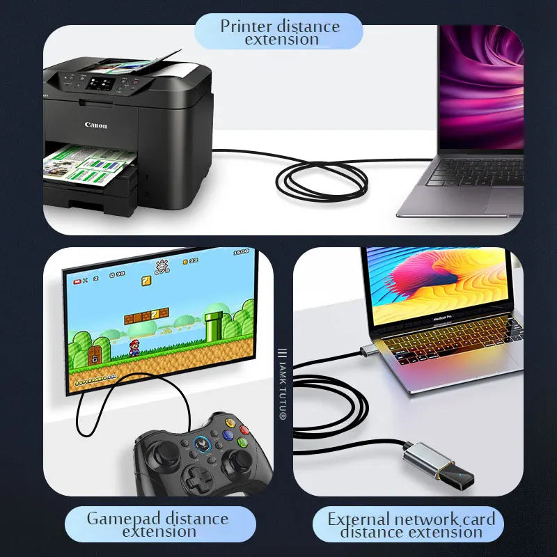 Câble d'extension USB 3.0/2.0 câble d'extension mâle à femelle vitesse rapide USB 3.0/2.0 étendu pour ordinateur portable Extension USB 3.0