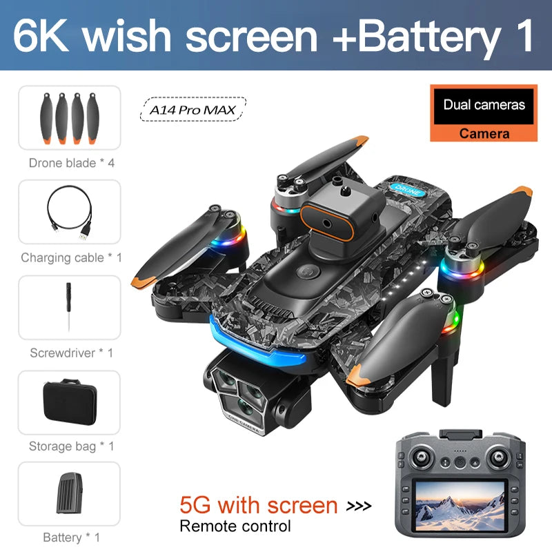 Drone Xiaomi Mijia A14 Pro Max – GPS 8K, Triple Caméra, Évitement d’Obstacles, Moteur brushless