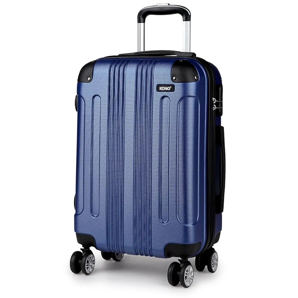 Valise trolley légère et rigide avec 4 roues jumelles KONO – Matériau ABS