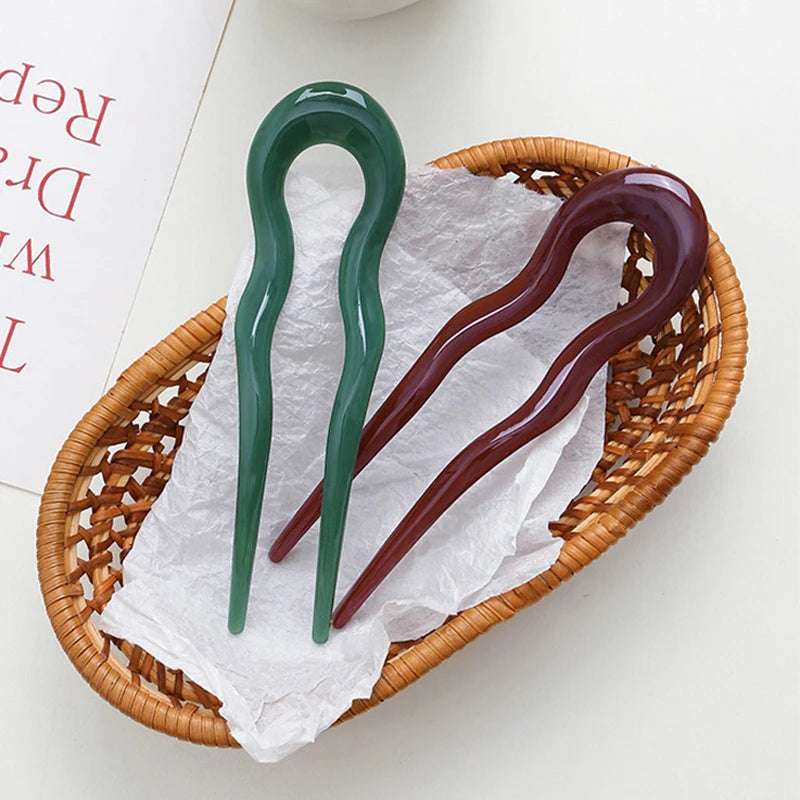 U-förmige Haarnadel für Damen, fester Dutt, lockiges Haar, Styling-Werkzeug, Vintage-Zubehör, Dutt-Platte, Haarnadel