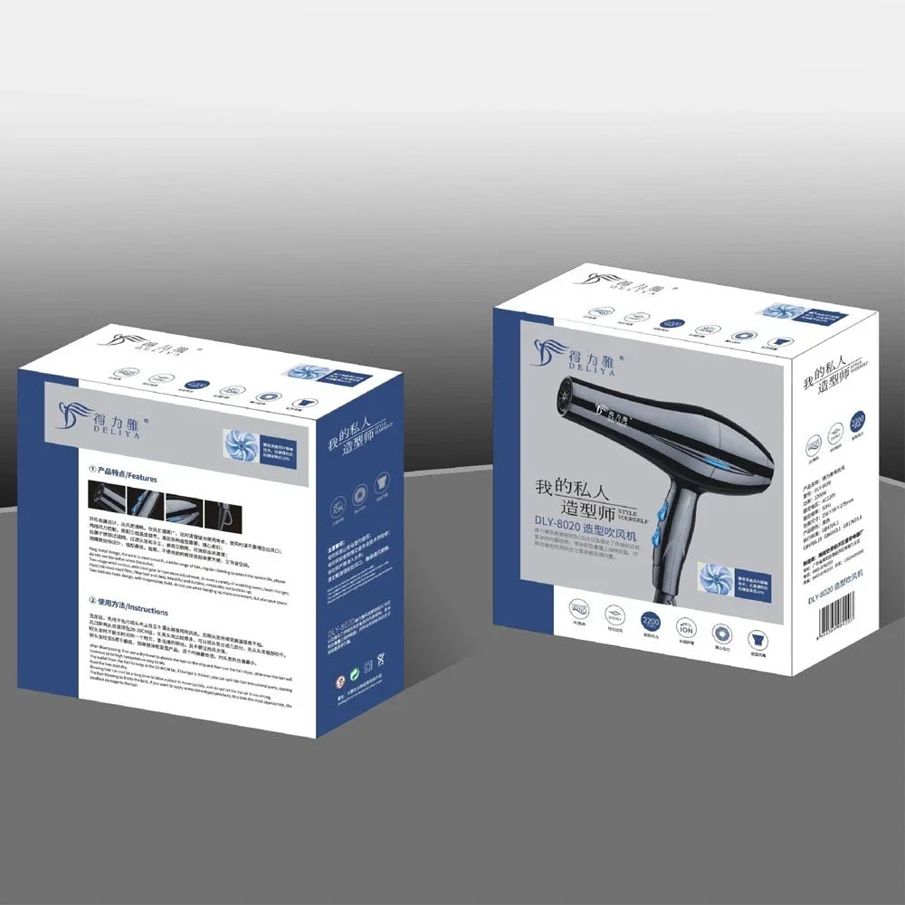 Sèche-cheveux ionique professionnel, chauffage rapide, chaud et froid, réglage, soufflage d'air, collecte d'air, injuste, 2200W
