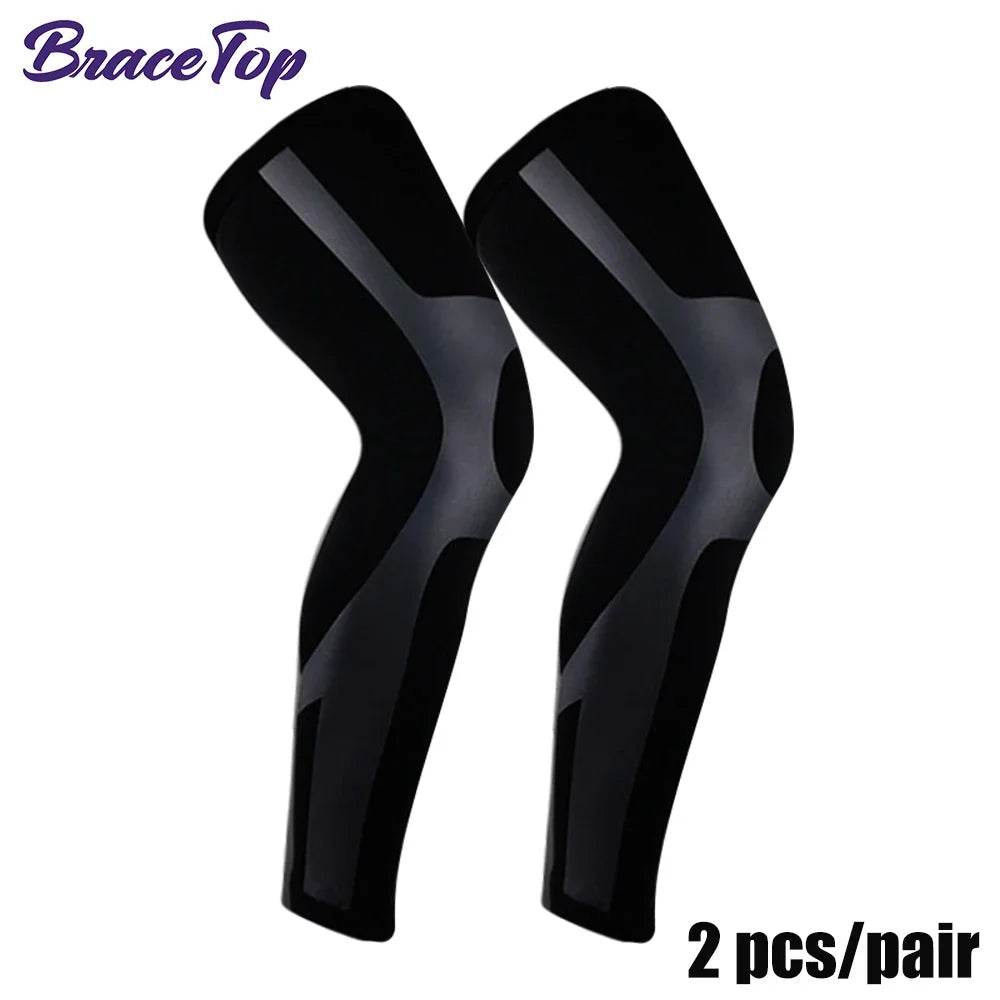 Chaussettes de compression longues pour hommes et femmes, genouillères de fitness antidérapantes, support pour cuisses, bas longs, manches pour cuisses