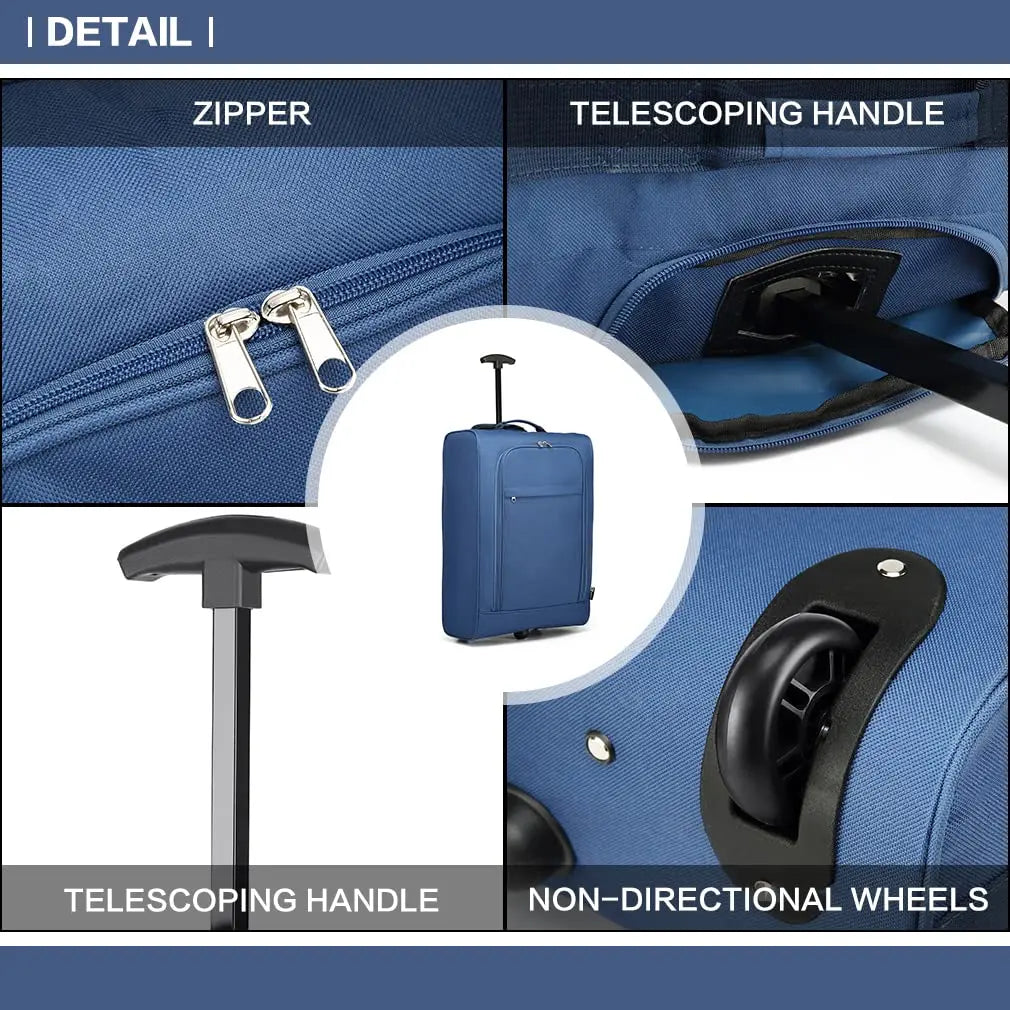 Cabin Trolley Softshell KONO – Bagage à main léger avec double roues