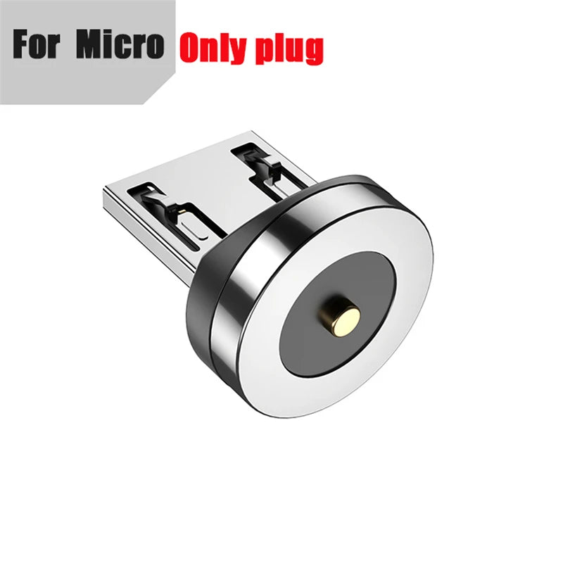 NNBILI 540 ° drehbares magnetisches Micro-USB-Typ-C-Kabel 3A Schnellladedatenkabel für iPhone Xiaomi Mobiltelefon
