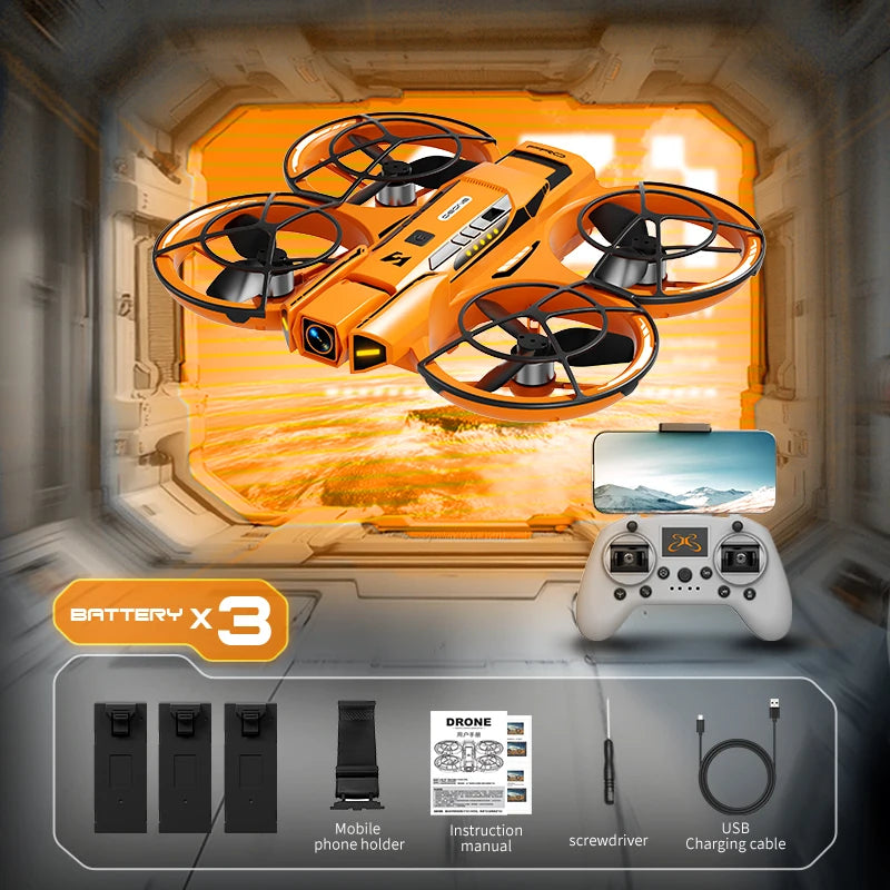 Drone de Course A21 2026 – 4K HD, Moteur Sans Balais, WIFI FPV, Flux Optique, Design Mecha, Quadrirotor jouet RC