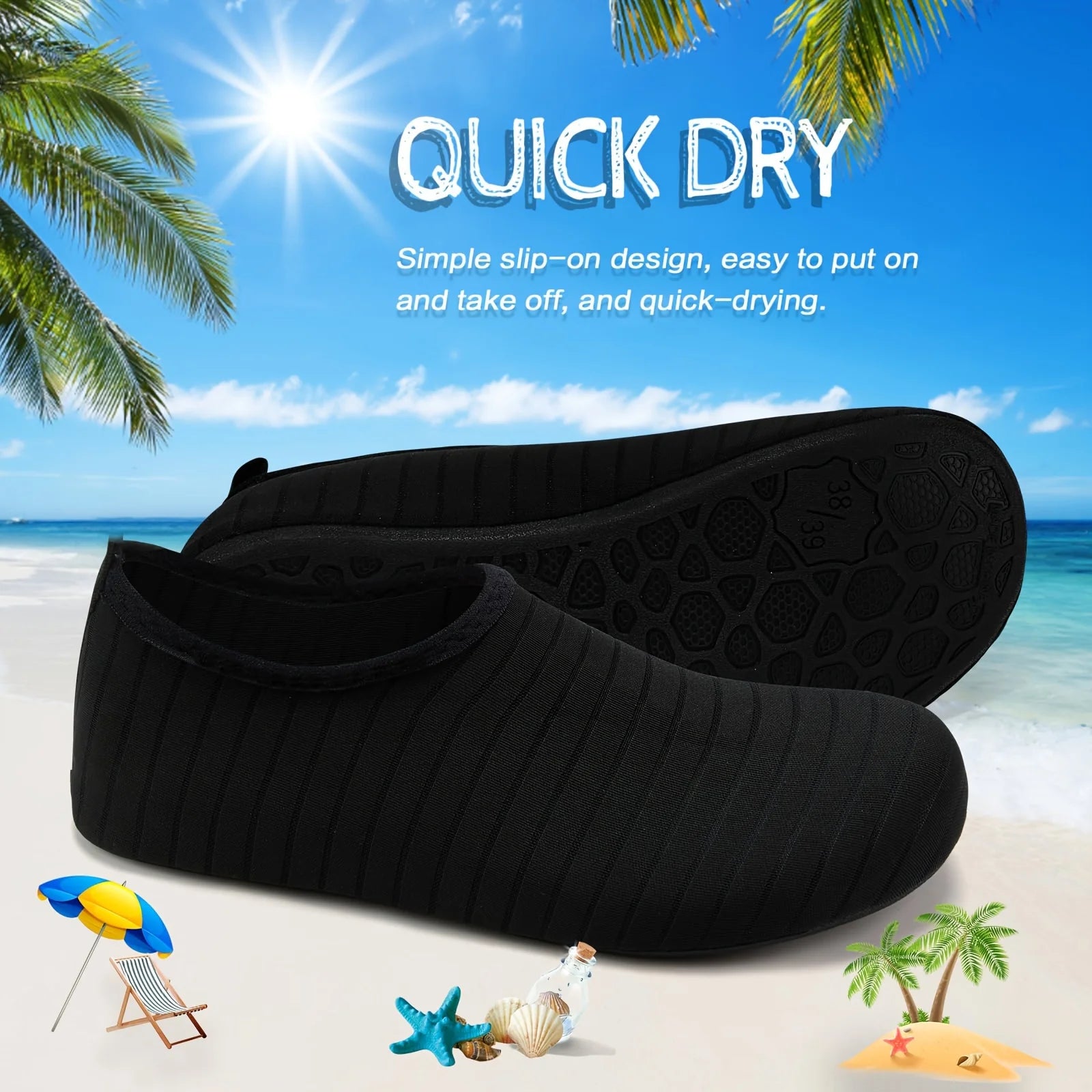 Chaussures d'eau, chaussettes pieds nus, antidérapantes, à séchage rapide, plage, natation, Sports aquatiques