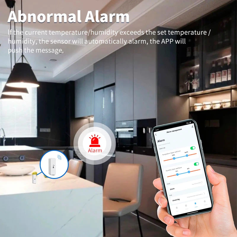 Tuya Wifi/Zigbee Temperature and Humidity Sensor Indoor Thermometer for Home Work with Alexa Google Home Assistant