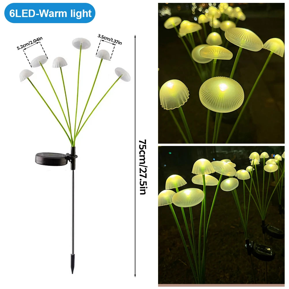 LED Solar-Qualle / Pilz-Fee – Wasserdichte RGB-Gartenleuchte