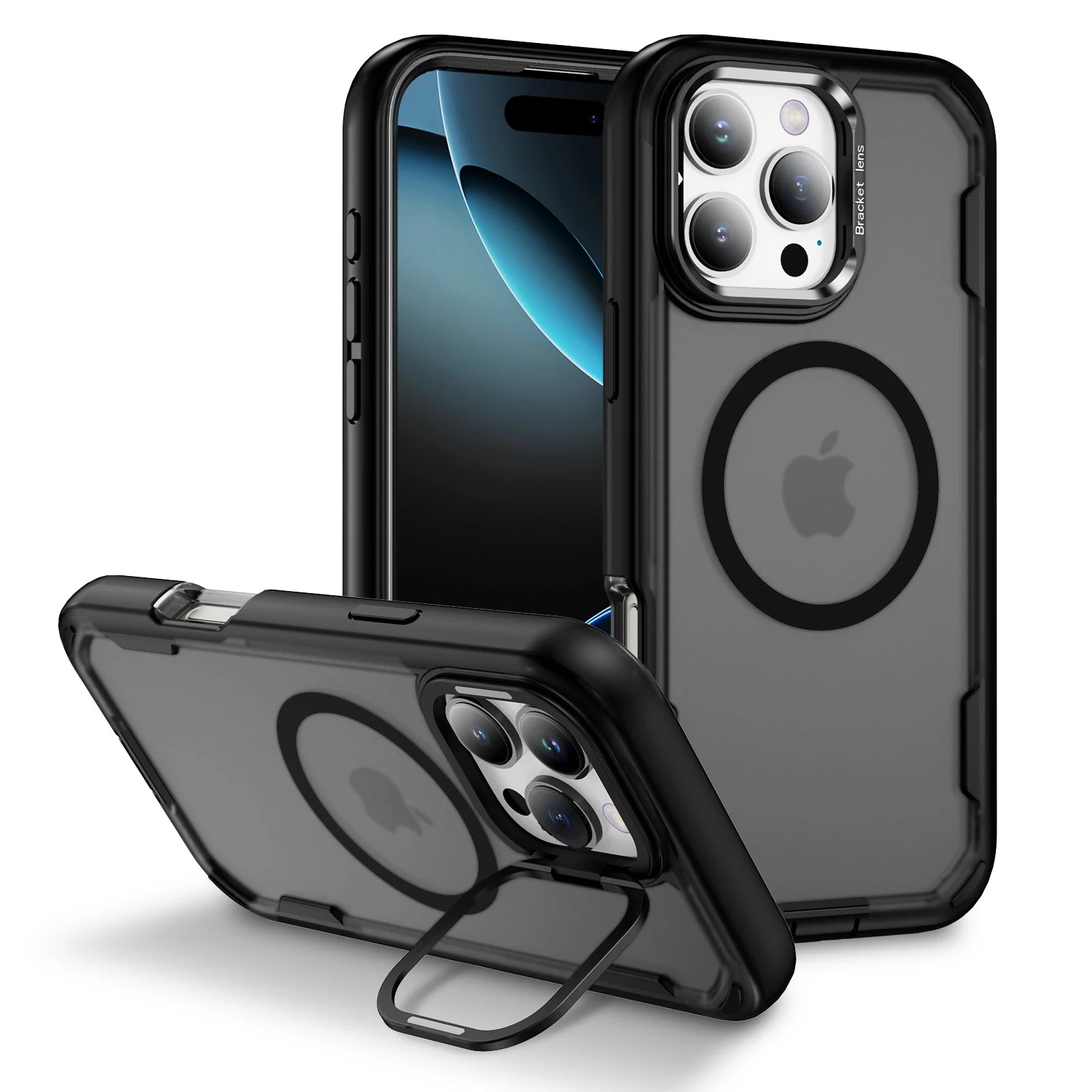 Coque de protection pour iPhone 16 Pro Max 16 Pro 15 Pro Max 14 13 12 Magsafe caméra magnétique protection corps complet antichoc housses de protection