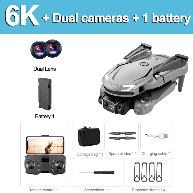 Drone pliable V88 8K – Double caméra – Évitement d’obstacles – WiFi 5G
