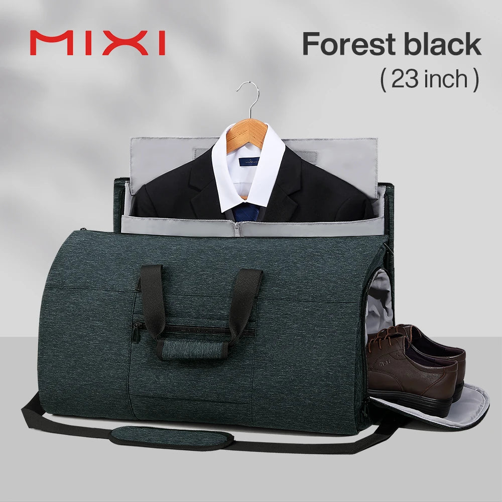 Sac à vêtements Mixi 56L – Sac de voyage convertible 2 en 1 pour hommes et femmes, suspendu pour robe ou costume